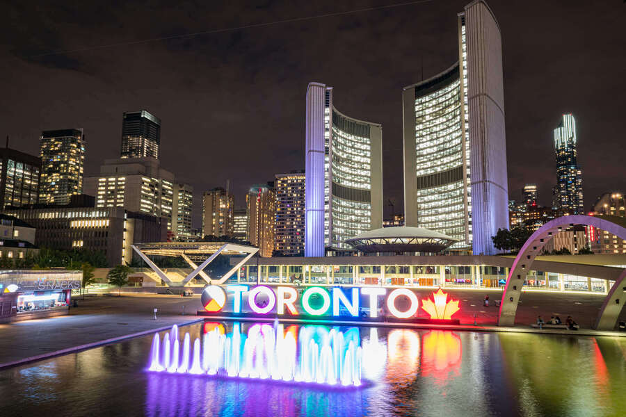 Toronto Sign at night